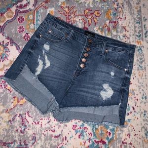 Celebrity Pink Distressed Blue Jean Shorts
